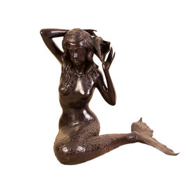 무쇠 금속 인어 동상 손 - 제작된 민속 예술 작풍 앙티크 천사 동상